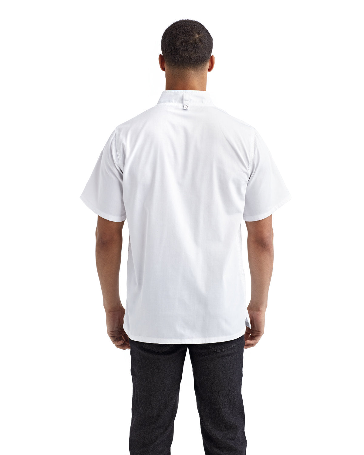 Reprime RP906 Unisex Short Sleeve Chef Coat with Zipper - Professional Kitchen Apparel for Chefs, Cooks & Culinary Students