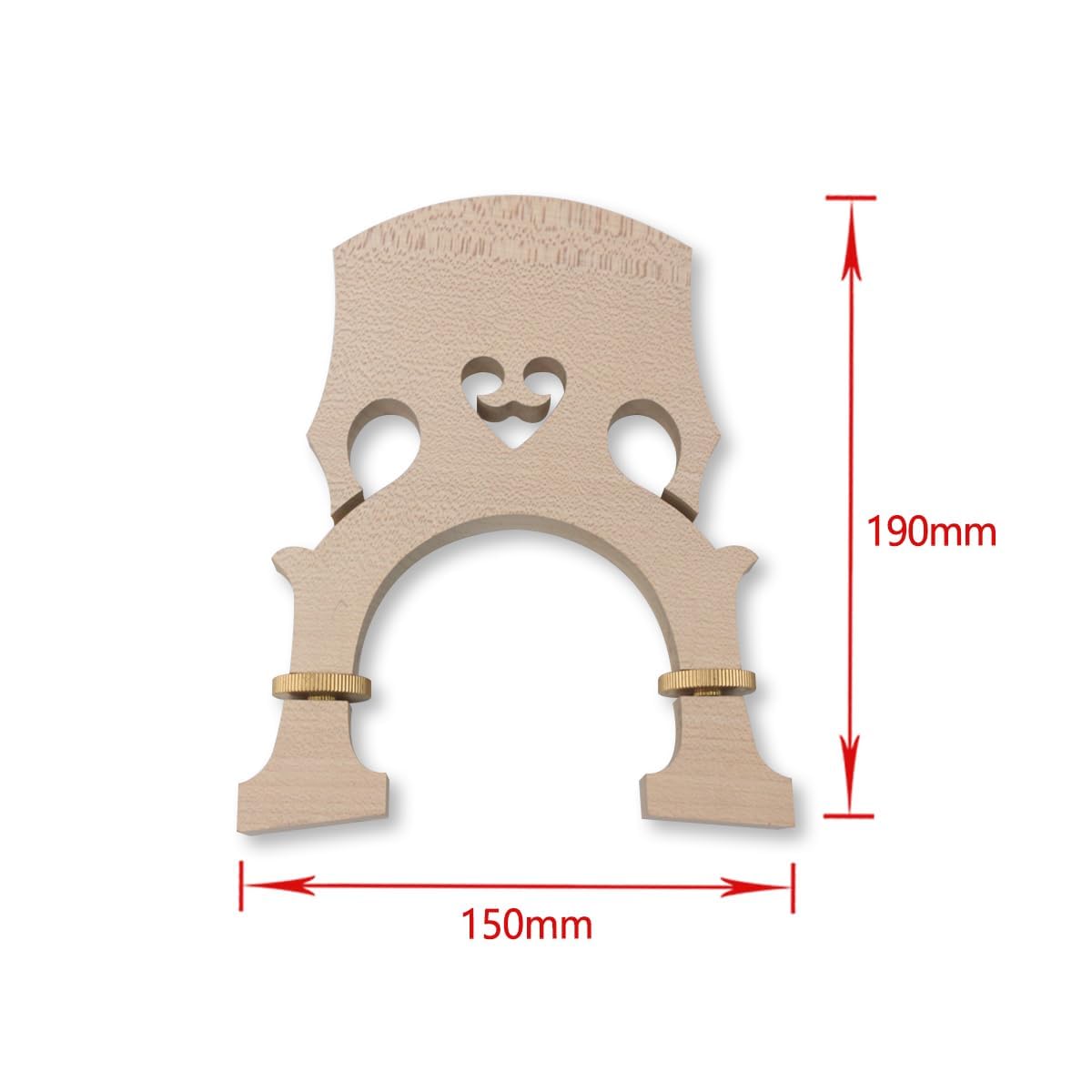 Maple Adjustable Double Bass Bridge - 3/4 Upright Bass Replacement Part for Professional Musicians | Perfect for Orchestral Performances, Jazz Ensembles & Music Studio Practice