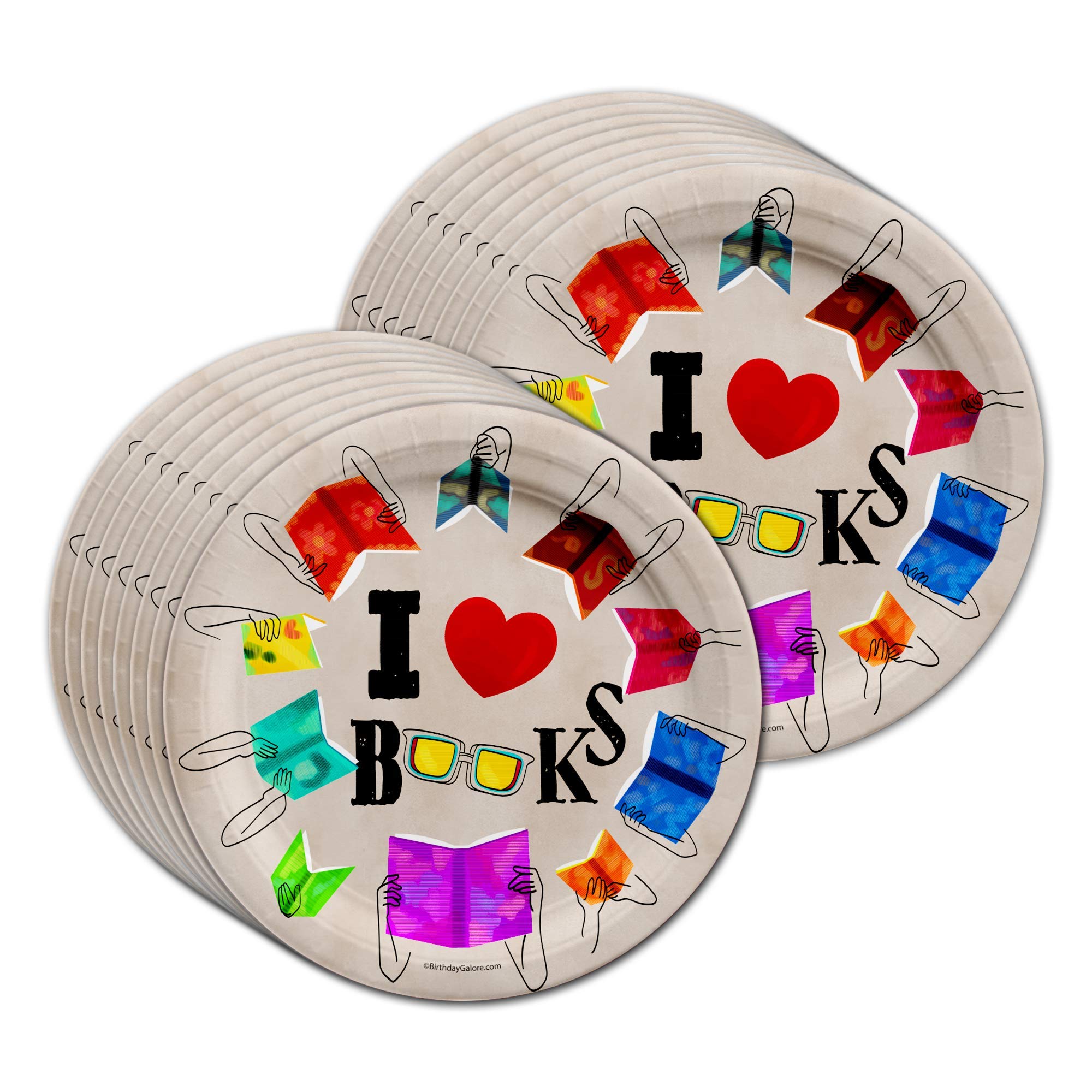 Book Club Birthday Party Supplies Set - 16-Piece Tableware Kit with Plates, Napkins & Cups for Themed Celebrations & Book Lovers' Gatherings