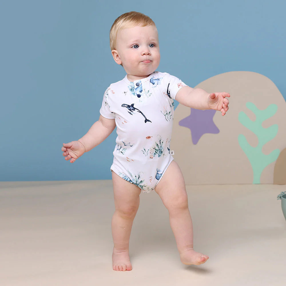 Organic Cotton Short Sleeve Baby Bodysuit - Snuggle Hunny | Soft & Breathable Infant Onesie | Perfect for Playtime, Daycare & Family Outings