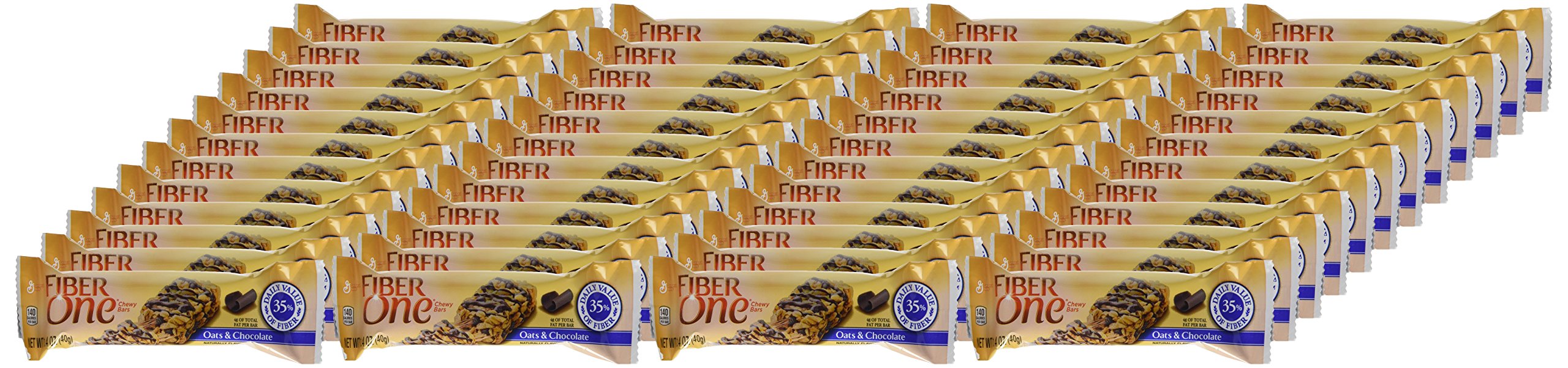 Fiber One Chewy Bars - Oats & Chocolate Flavor (48 Count) | High Fiber Snack for Weight Management, Breakfast On-The-Go & Healthy Office Snacks