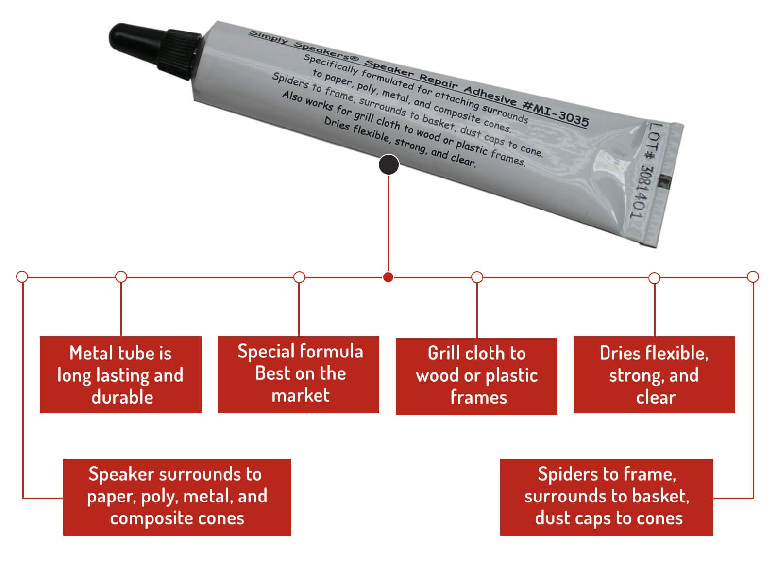 Simply Speakers Infinity RS-5000 Woofer & Midrange Repair Kit FSK-INF5000C - Perfect for Home Audio & Speaker Restoration Projects