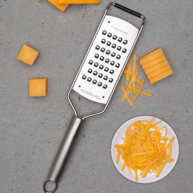 Premium Microplane Grater - Ultra Sharp Stainless Steel Zester for Cheese, Chocolate, Citrus & More - Perfect for Baking, Cooking & Garnishing Dishes