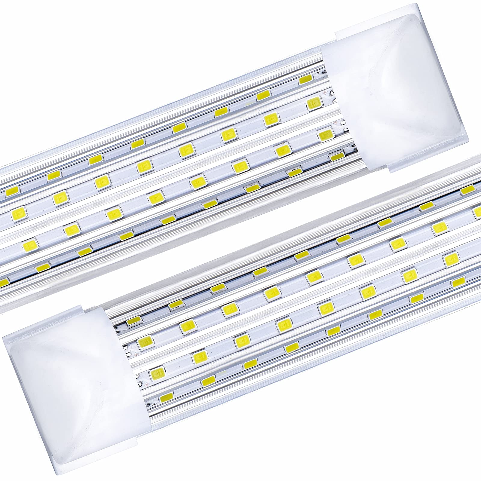 6-Pack 4FT LED Shop Lights, 75W 9000LM 5000K Daylight White, U-Shaped Clear Cover, High Output Linkable T8 LED Tube Lights - Perfect for Garage, Workshop, Warehouse & Basement Lighting