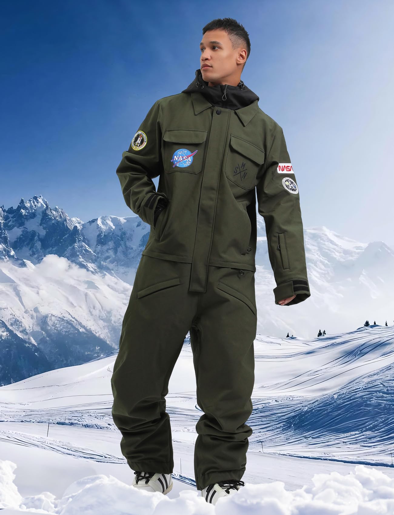 GSOU SNOW Waterproof Windproof Insulated Ski Suit for Women & Men - One Piece Snowsuit for Skiing, Snowboarding & Winter Sports | Perfect for Ski Resorts & Snowy Adventures