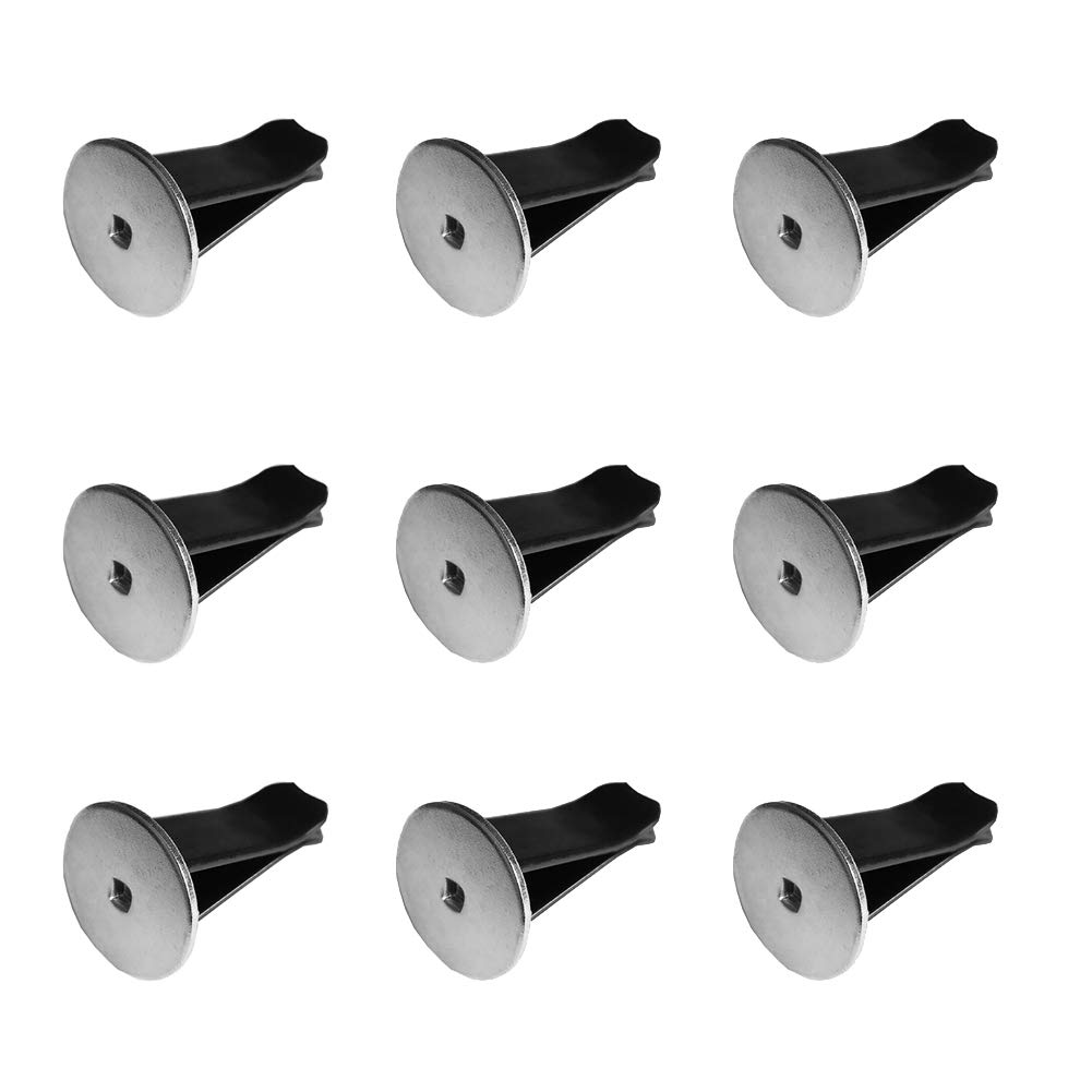 20 Pcs Black Metal Round Head Car Air Vent Clips - Auto Freshener Holder for Car AC Vents - Perfect for Essential Oil Diffusers & Car Perfume - Universal Fit for Most Vehicles