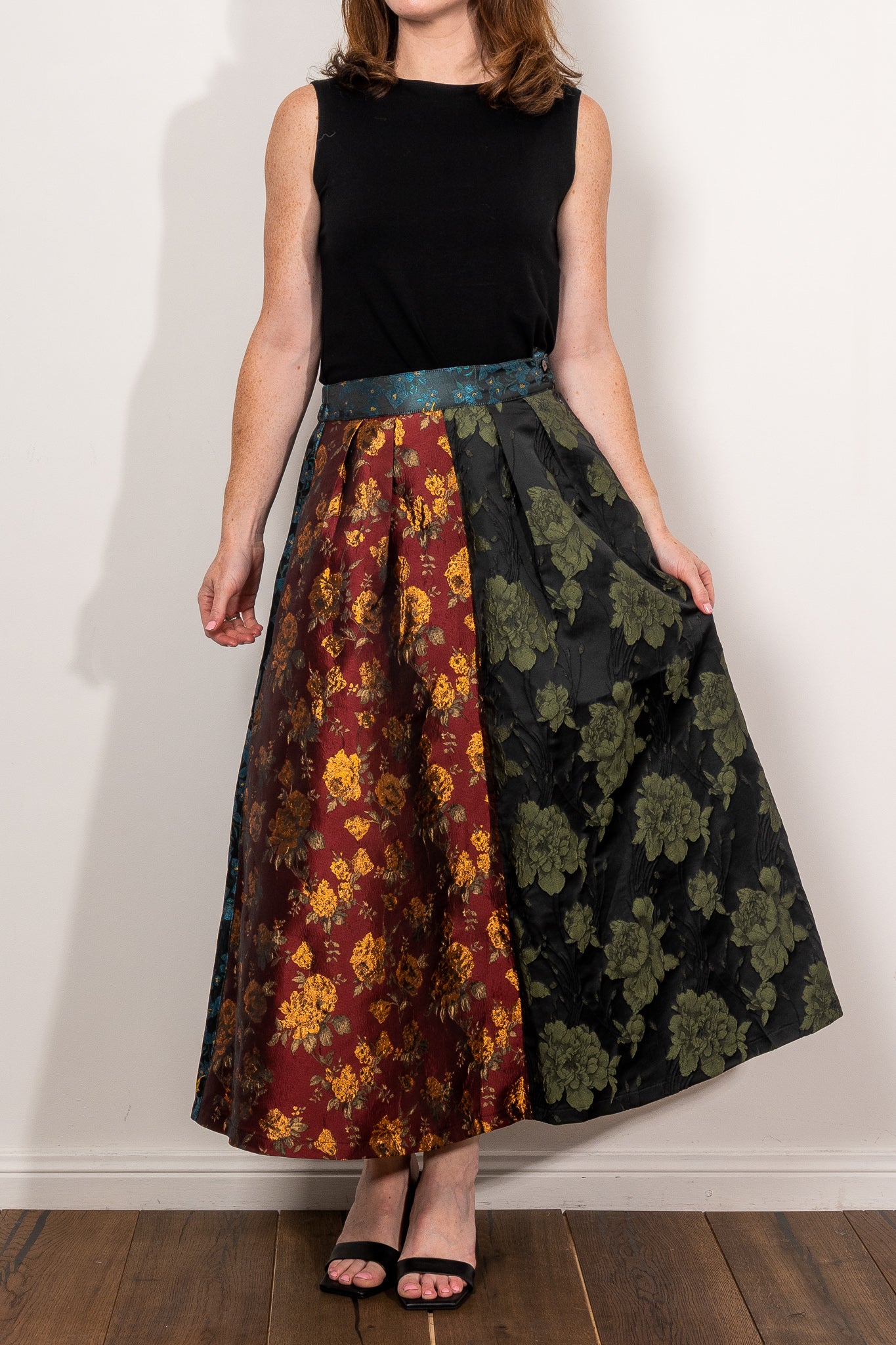 Elegant M.A. Dainty Parted Skirt for Women - Flowy A-Line Midi Skirt with Side Slit - Perfect for Office, Date Night & Summer Outfits