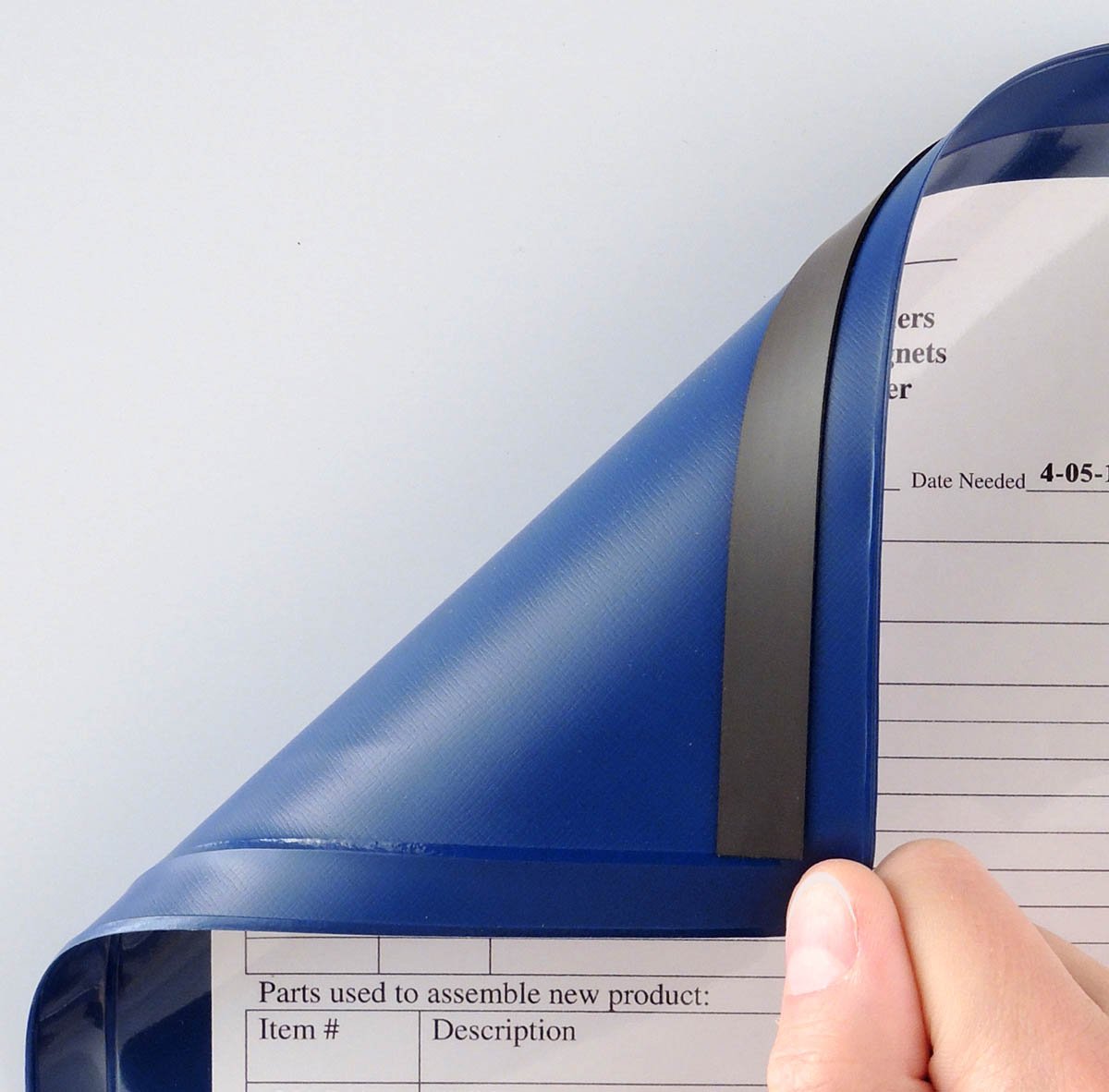 StoreSMART Blue Magnetic Document Holders - 100-Pack Window Frame Style Letter Size (8.5
