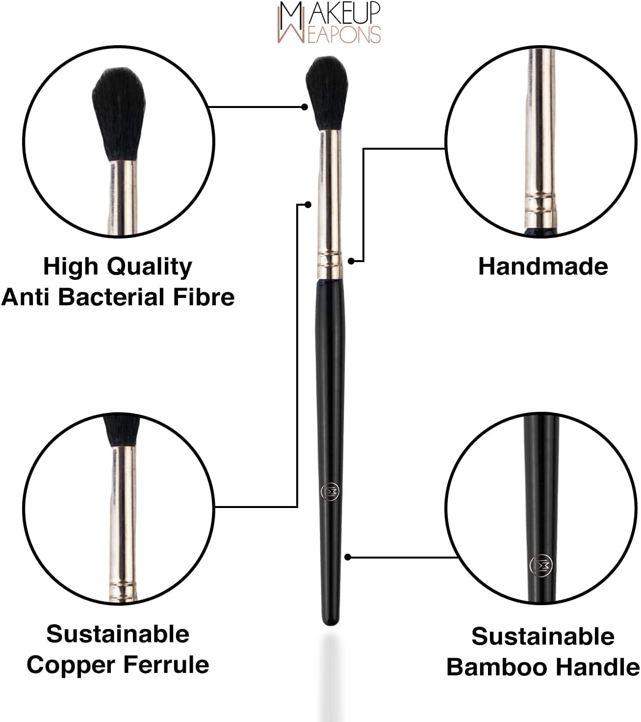 Professional Vegan Makeup Brush - Soft Blending for Highlight & Powder | 1.6