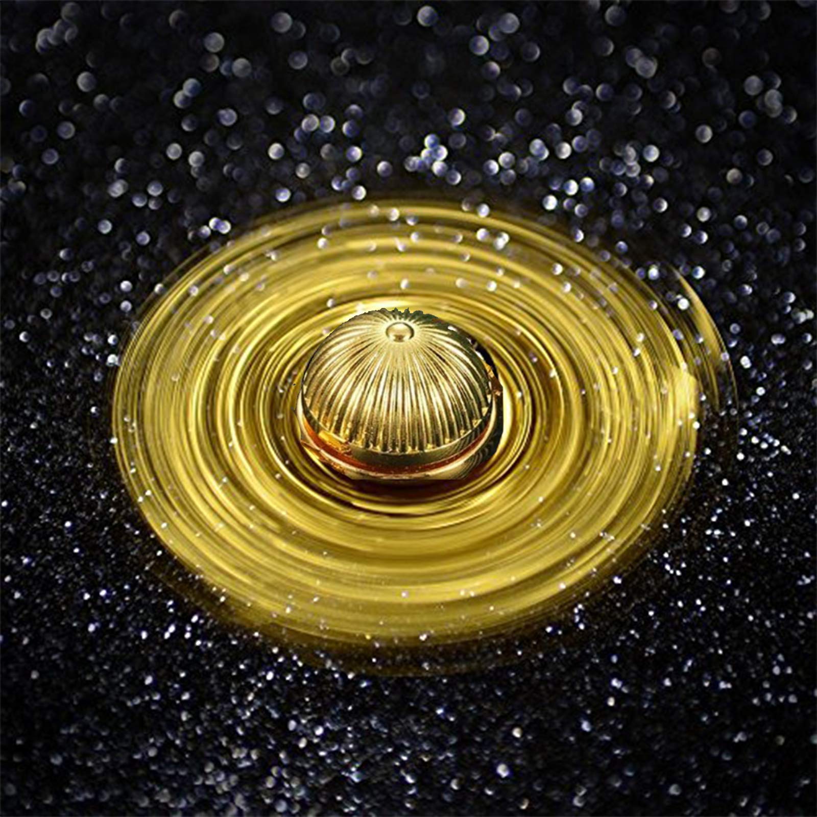 Premium Gold Fidget Spinner - Magic Orb Anxiety Relief Toy for Stress & Focus | Tri-Spinner Hand Bearing Finger Fidgets for Adults & Kids | Perfect for Office, School, Travel & ADHD Therapy