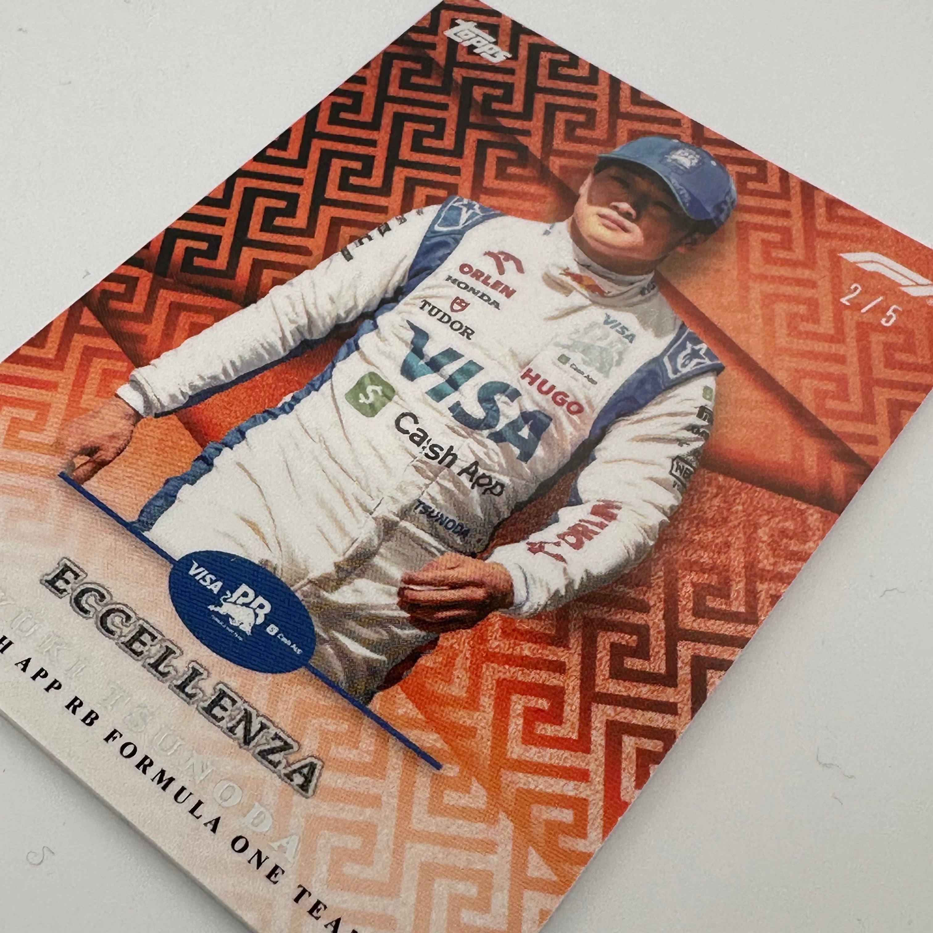 2024 Topps Eccellenza F1 Yuki Tsunoda Orange Driver Card - Perfect for F1 Collectors, Racing Fans & Sports Memorabilia Enthusiasts