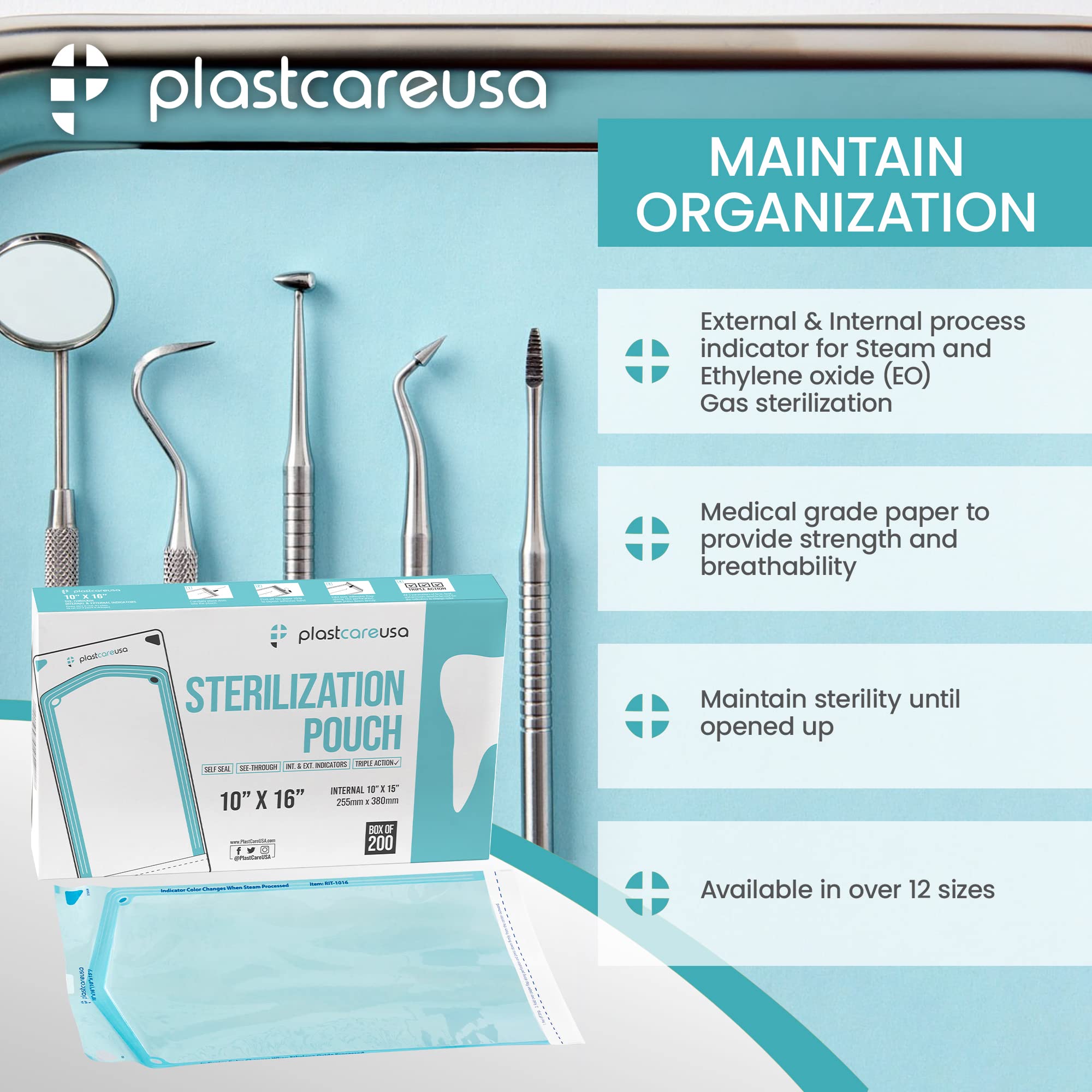 2000 Bulk Sterilization Pouches for Medical & Dental Instruments - 10