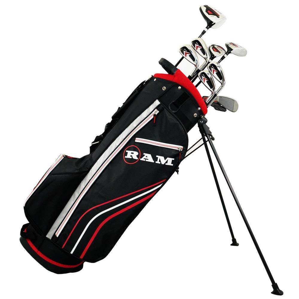 RAM Golf Accubar Right Hand Clubs Set - Graphite Shafted Woods & Stainless Steel Irons for Enhanced Performance on the Course