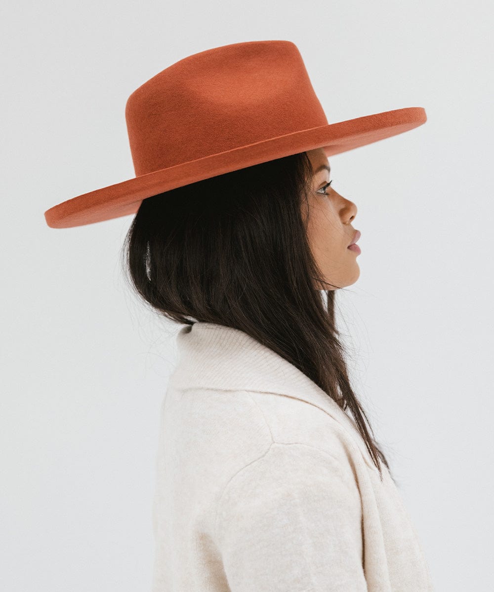 Amelia Pencil Brim Fedora Hat for Women - Stylish Wide Brim Sun Hat for Outdoor, Beach, and Summer Fashion