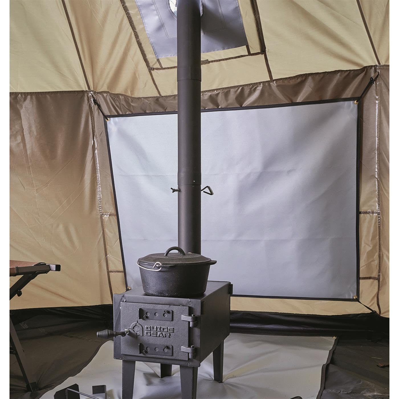 Guide Gear Camping Tent Stove Heat Resistant Mat - Wood Stove Heat Shield Panel & Floor Protector for Indoor/Outdoor Use - Perfect for Camping, RV, Cabin & Emergency Preparedness
