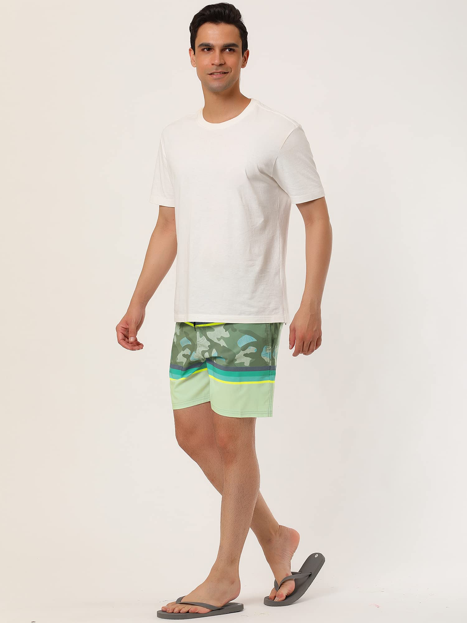 Lars Amadeus Men's Color Block Swim Shorts - Quick Dry Beach Board Shorts with Drawstring Waist | Perfect for Swimming, Surfing, and Summer Vacation