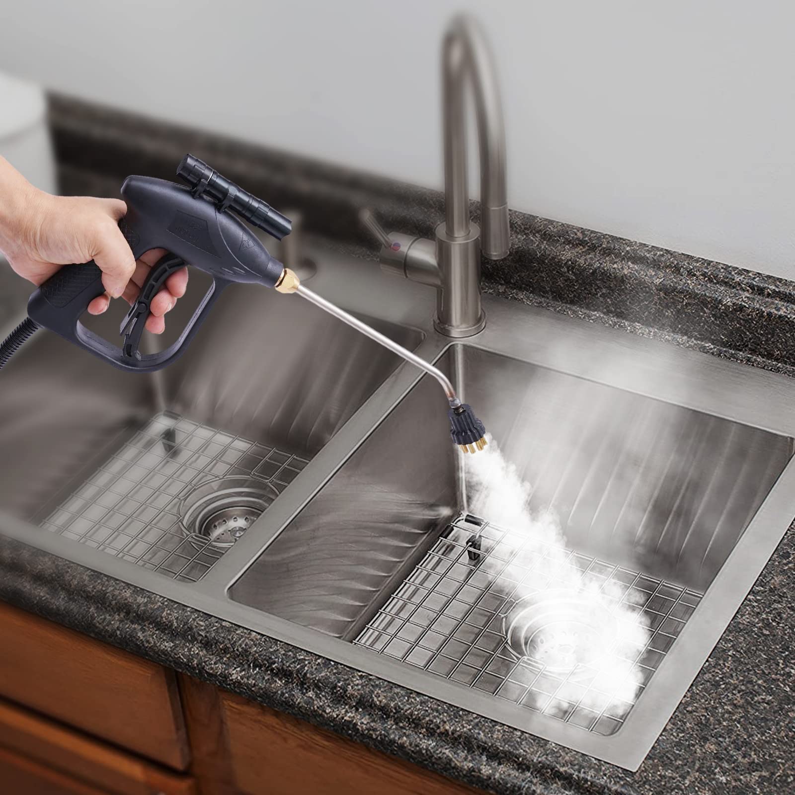Handheld Steam Cleaner - High Pressure & High Temp for Kitchen, Car, Toilet