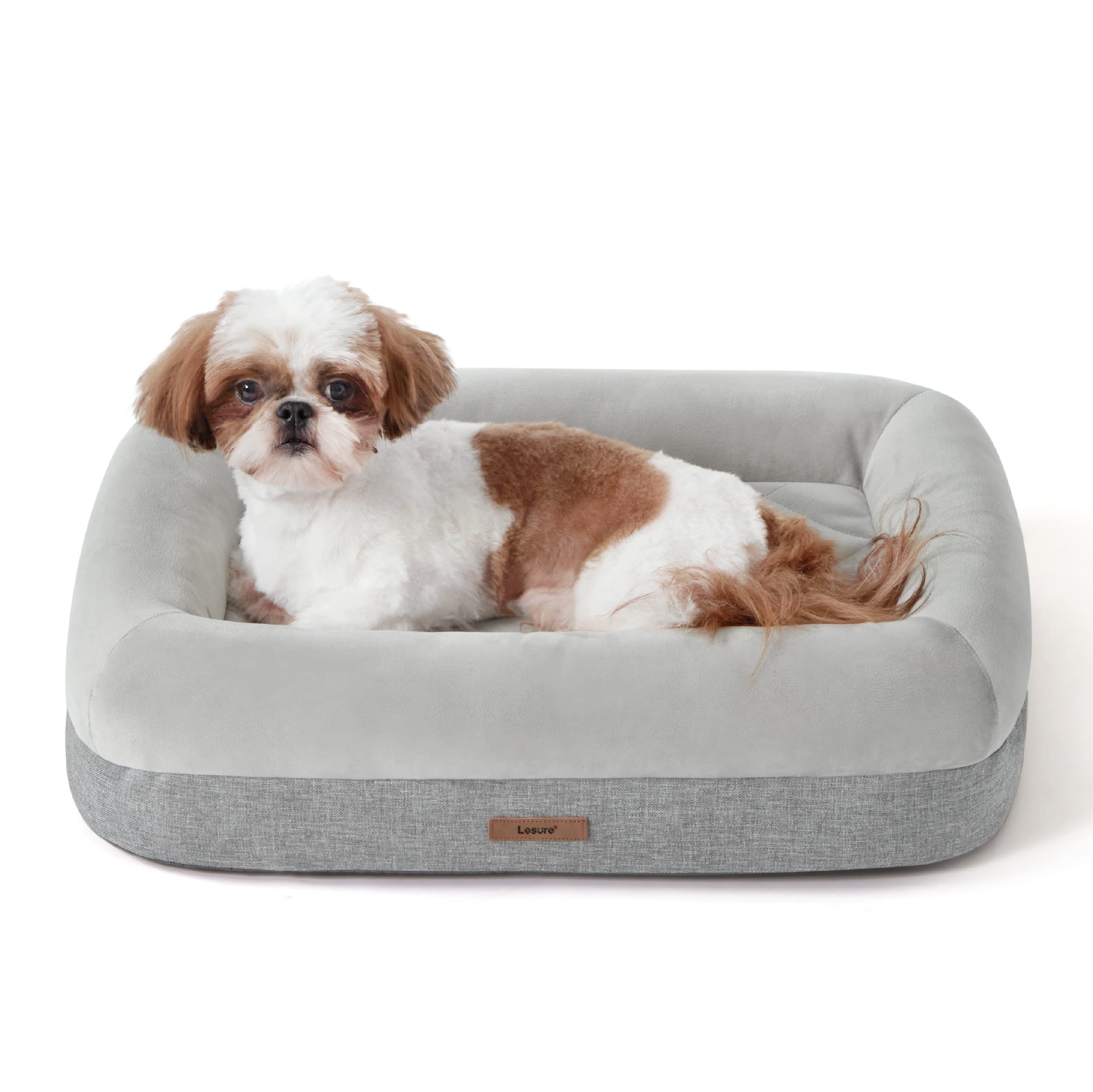 Orthopedic Dog Bed for Small Dogs - Bamboo Charcoal Memory Foam Pet Bed with Removable Washable Cover & Waterproof Lining | CertiPUR-US® Certified | Grey | Perfect for Home, Apartment & Travel Use