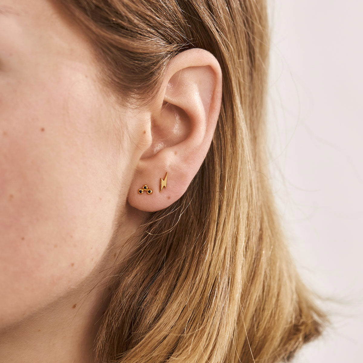 Star Cluster Black Spinel Stud Earrings in Gold - Elegant & Timeless Jewelry for Women | Perfect for Parties, Weddings & Everyday Wear