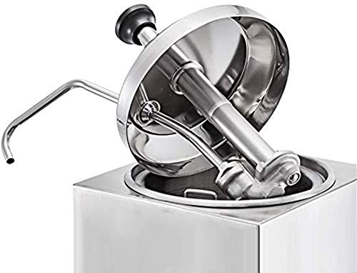 Commercial Hot Fudge Warmer & Nacho Cheese Sauce Warmer with Pump Dispenser - 650W Stainless Steel Cheese Warmer for Restaurants, Snack Bars, Cupcake Shops - Perfect for Movie Theaters, Ice Cream Parlors, and Catering Events