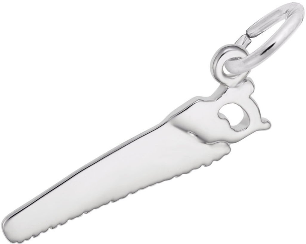 Rembrandt Hand Saw Charm - Vintage Jewelry Pendant for DIY Lovers & Woodworkers - Perfect for Necklaces, Bracelets & Craft Projects