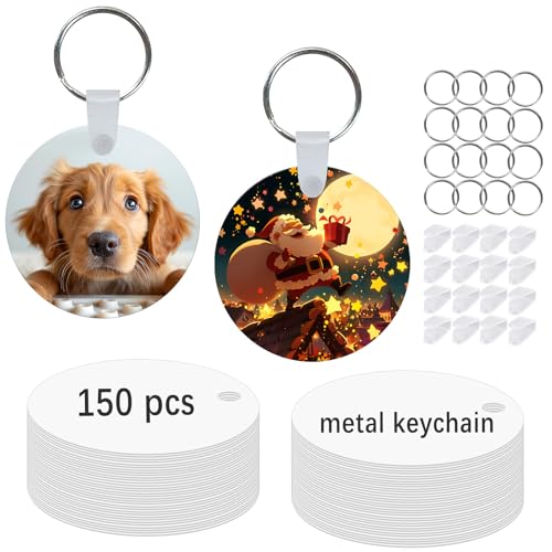 50 Pcs Round Sublimation Keychain