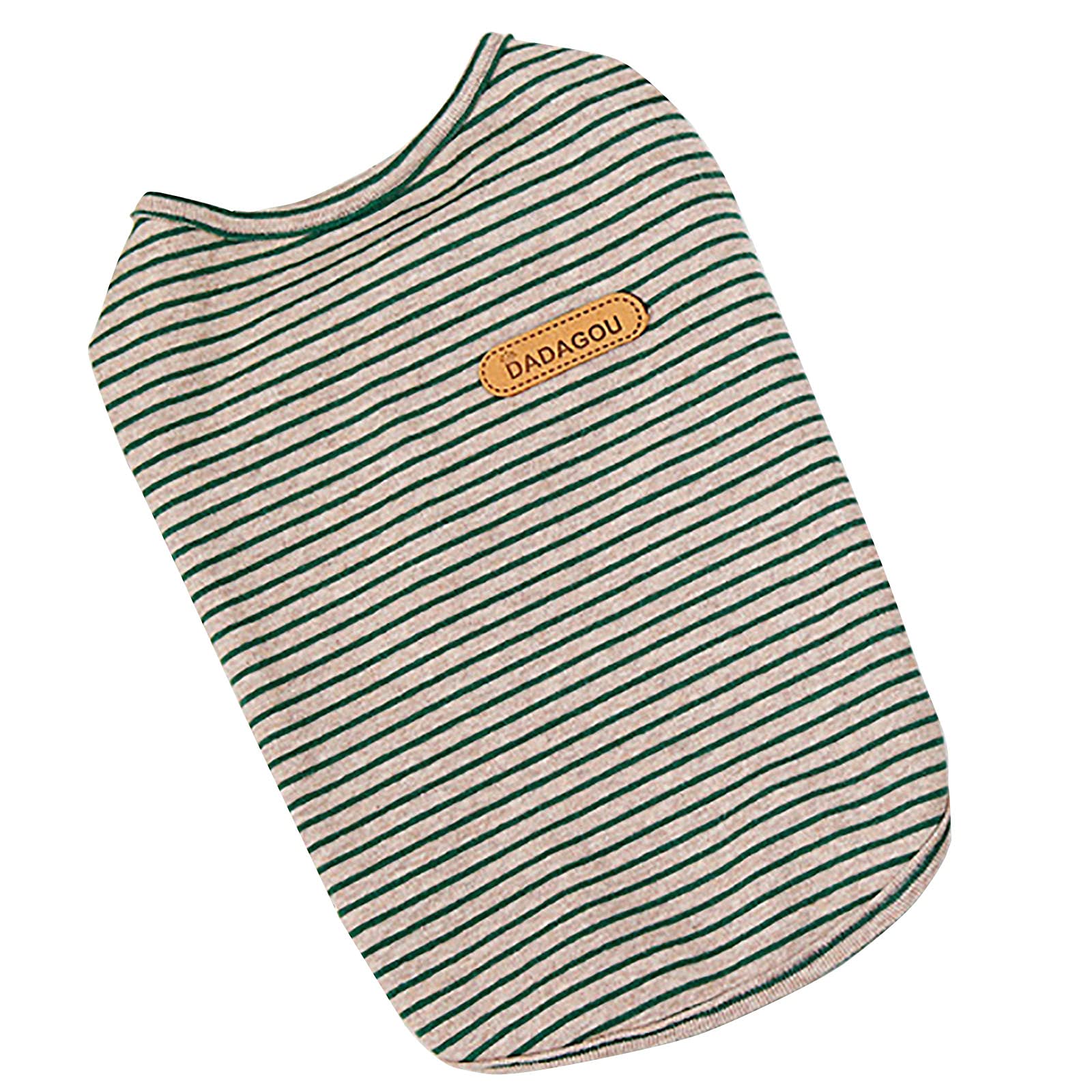 Breathable Striped Dog T-Shirt - Athletic Cotton Pet Shirt for Small & Medium Dogs | Summer Dog Apparel for Outdoor Activities & Playtime