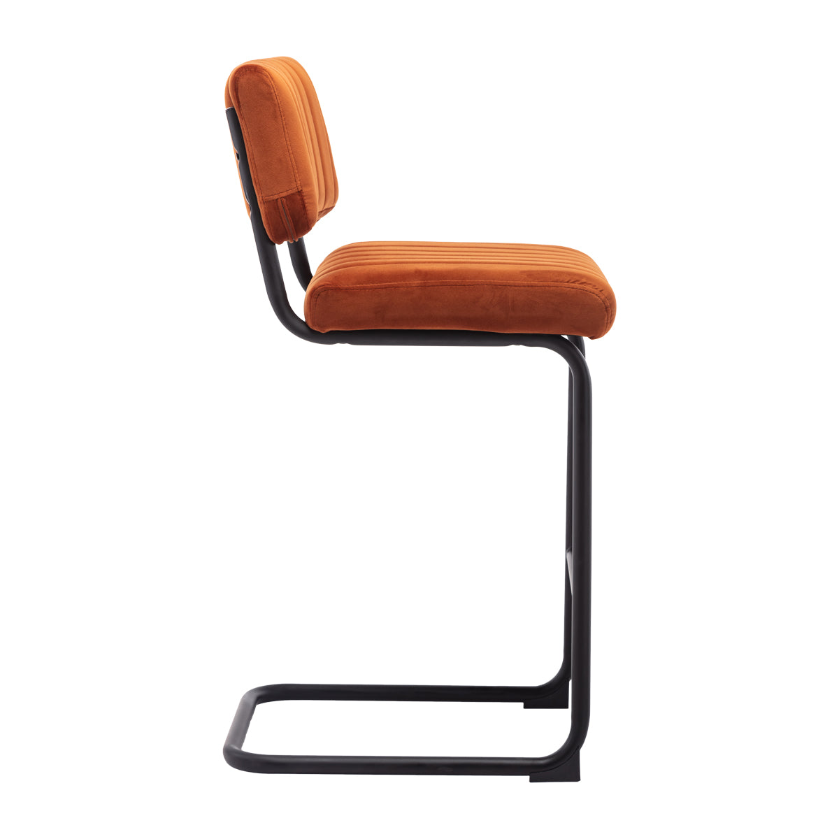 Luxury Blake Velvet Bar Stool - Modern Kitchen Island & Counter Height Stool with Padded Seat - Perfect for Home, Cafe & Restaurant Decor