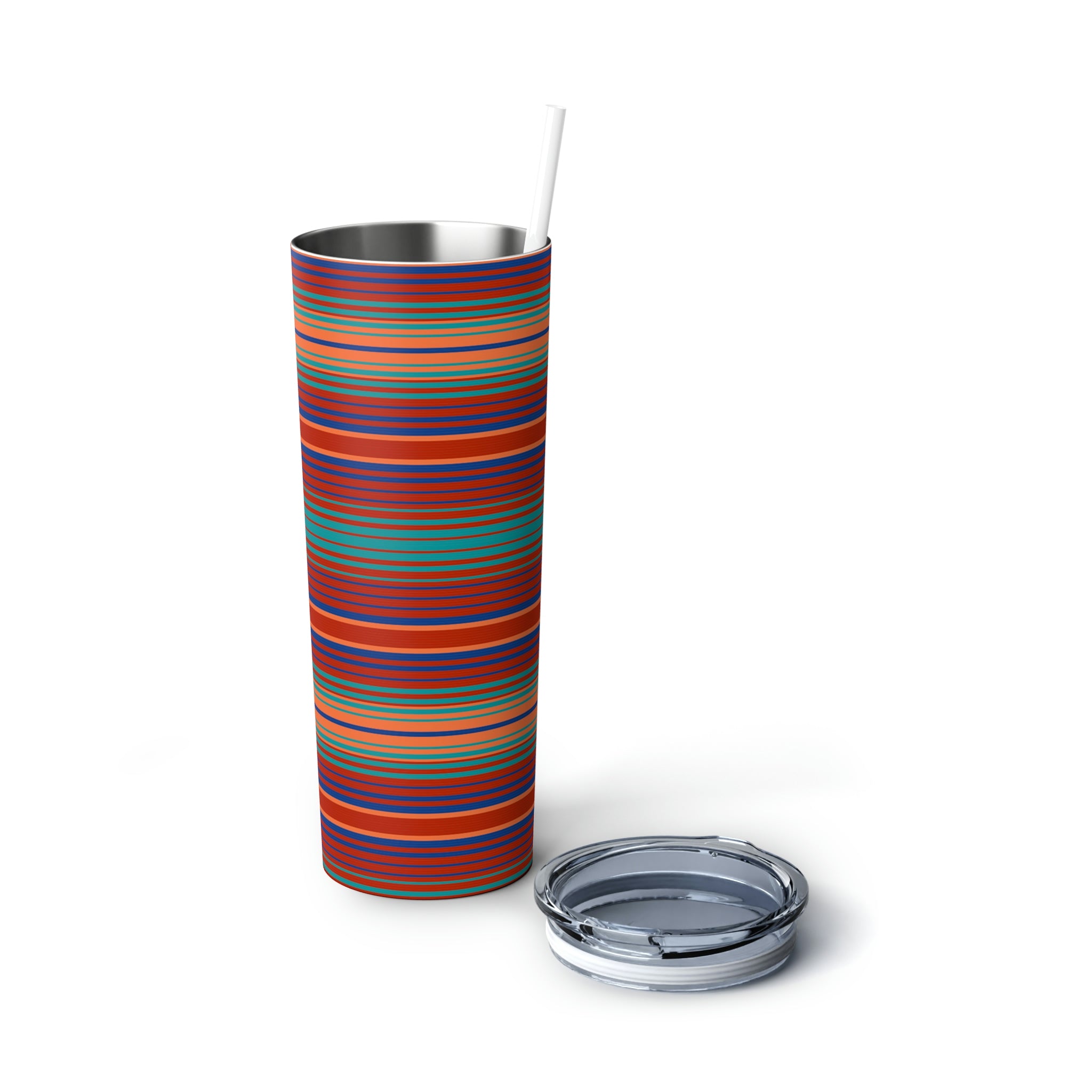 20oz Skinny Steel Tumbler with Straw - Insulated Travel Mug, Leak-Proof Stainless Steel Water Bottle for Coffee, Tea & Cold Drinks - Perfect Gift for Travel, Office & Outdoor Activities