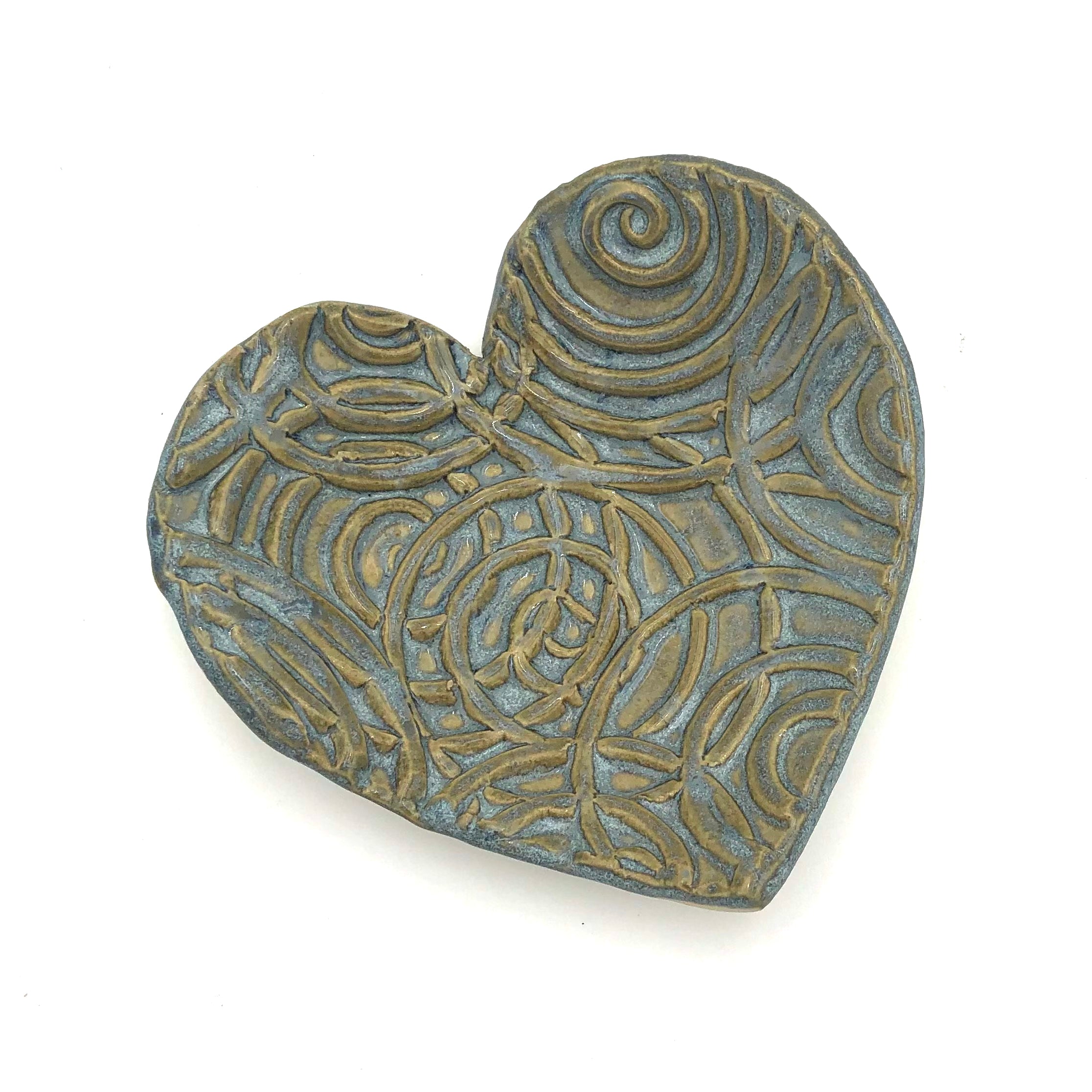 Cathy Broski Ceramic Heart Bowls - Set of 4 Assorted Designs for Valentine's Day, Wedding Favors, Home Decor & Gift Giving
