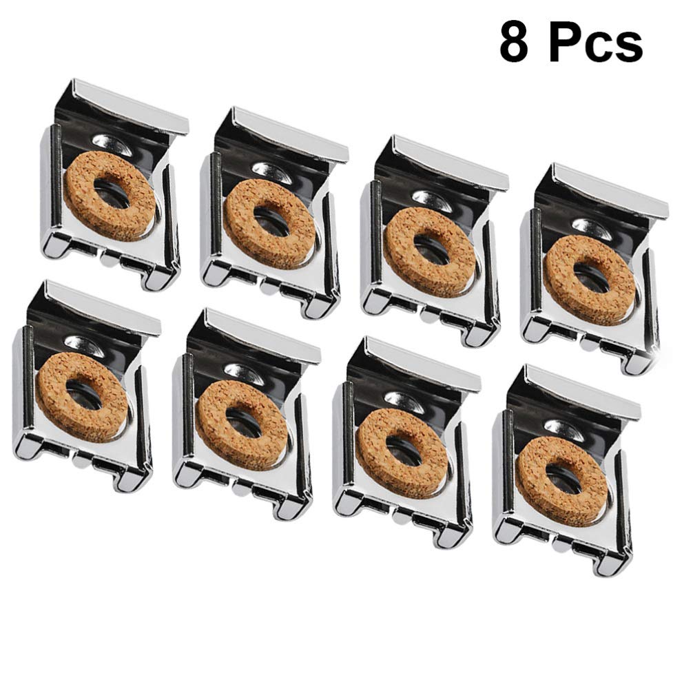8-Pack Spring Loaded Mirror Mounting Clips - Heavy Duty Glass Fixing Clips for Wall Mirrors, Bathroom Mirrors & Frameless Glass (Perfect for Home, Gym, Salon Installation)