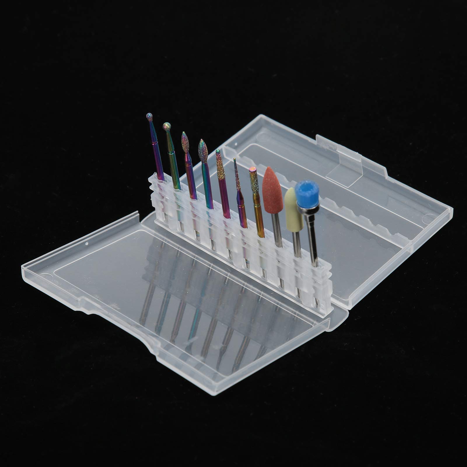 Professional Tungsten Steel Nail Drill Bits Set for Manicure & Pedicure - Nail Art Polishing Grinding Heads with Dust Brush - Perfect for Home Salon, Nail Artists & DIY Nail Care