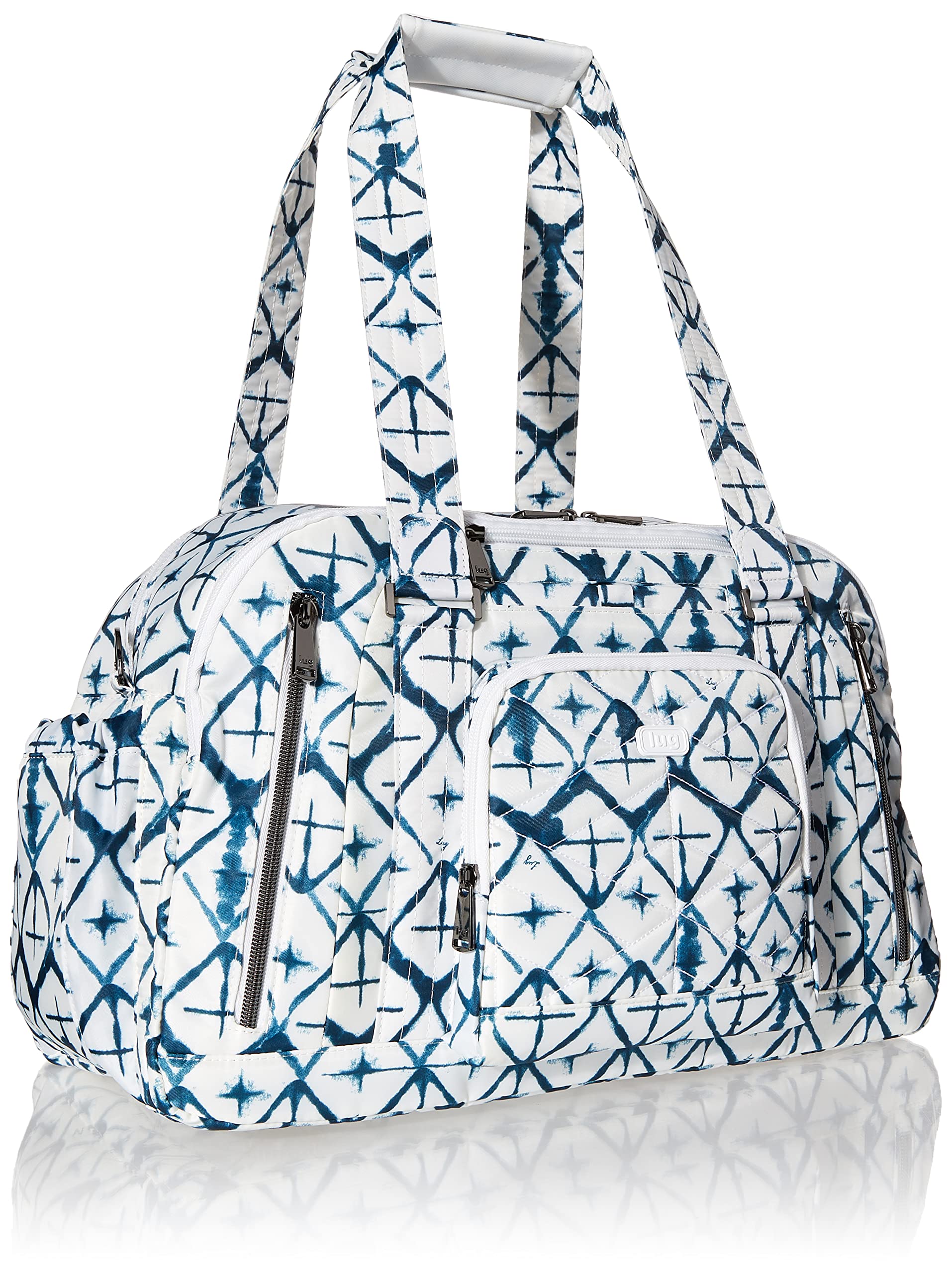 Lug Women's Quilted Duffel Bag - Propeller 2 in Diamond White | Spacious Travel Bag for Gym, Weekend Getaways & Carry-On Luggage | Stylish & Durable Women's Duffel