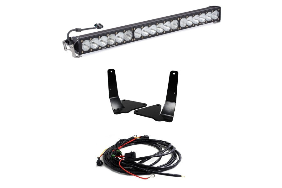 Ford Bronco Baja Designs OnX6+ 30 Inch LED Grille Lower Light Bar Kit for Off-Roading & Night Driving - Compatible with Ford Bronco, Colorado & Canyon Trucks - Perfect for Trail Adventures & Camping Trips