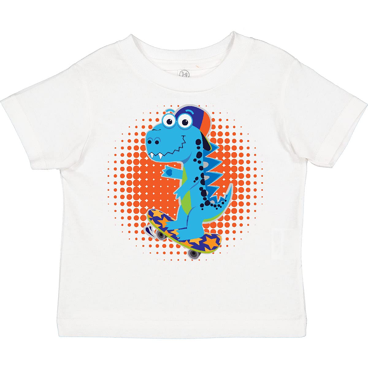 Inktastic Boys Dinosaur Skateboard Graphic Toddler T-Shirt - Cute Playdate & Casual Outfit for Kids