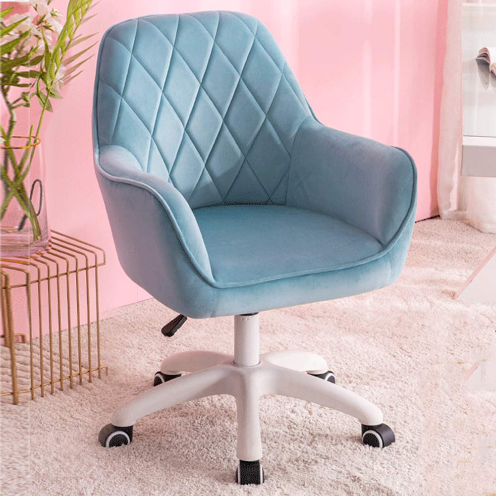 Premium Velvet Swivel Chair with Armrests - Modern Home Office & Living Room Desk Chair - 43x45x40-50cm - Perfect for Work, Study & Relaxation