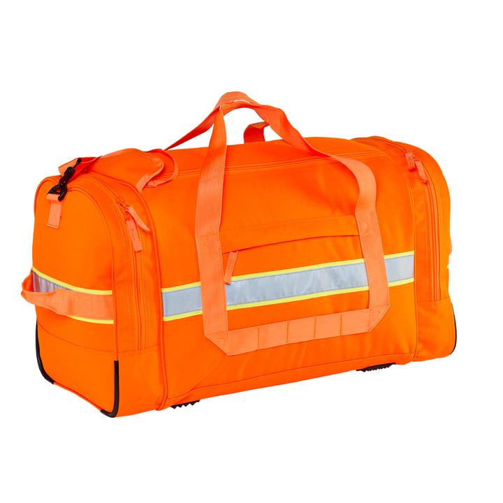 Caribee Bunker 60L Waterproof Safety Gear Bag - Heavy Duty Orange Work Backpack for Construction, Emergency & Outdoor Use