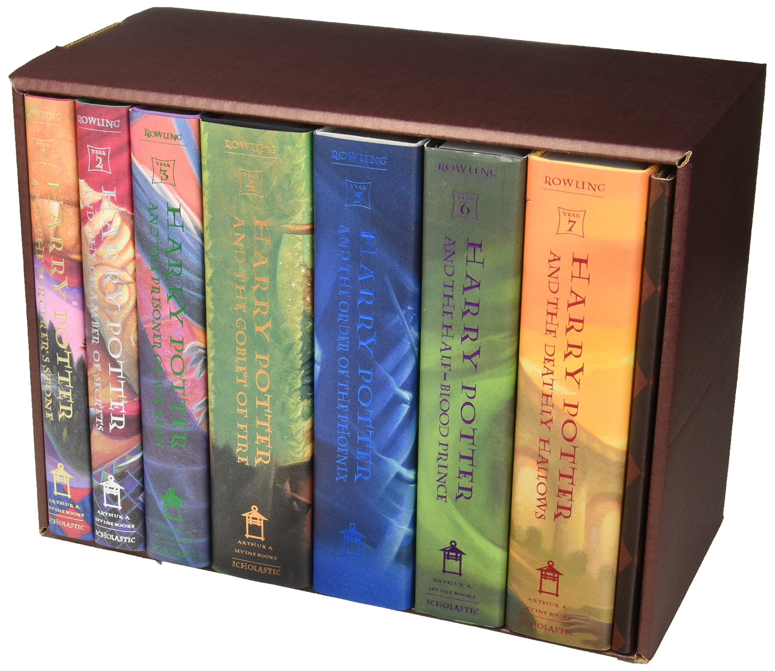 Harry Potter Complete Hardcover Book Set (Books 1-7) by J.K. Rowling - Collectible Gift Edition for Fantasy Lovers & Book Collectors - Perfect for Reading, Gifting, and Displaying on Bookshelves