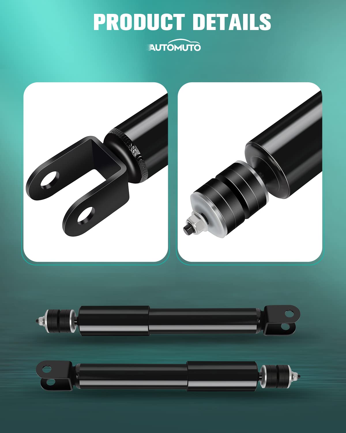 AUTOMUTO 2Pcs Front Shock Absorber Struts for 1999-2007 GMC Sierra 1500 & Chevy Silverado 1500 - Heavy Duty Auto Suspension Replacement Parts - Perfect for Off-Roading, Towing & Daily Driving