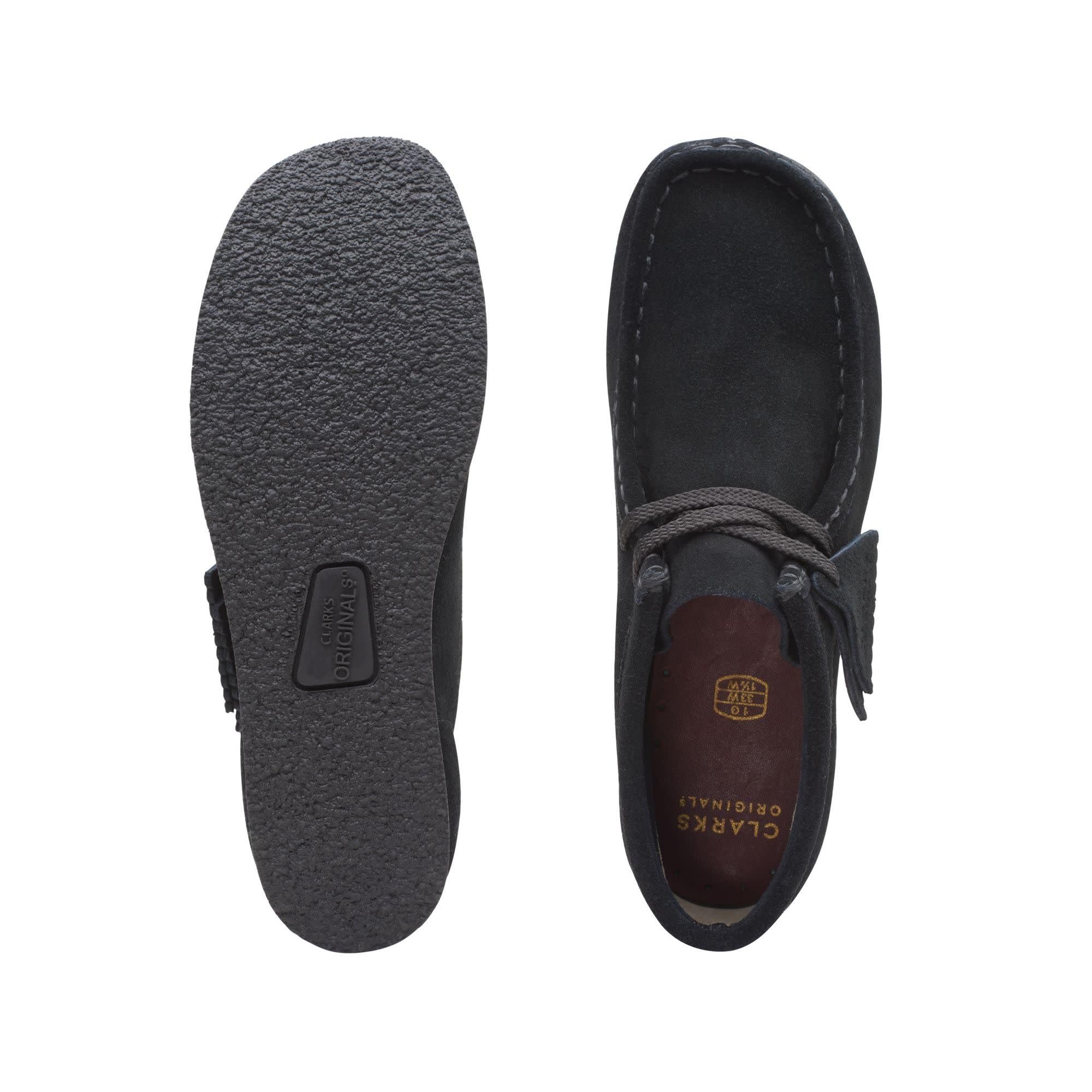 Clarks Original Wallabee Boots for Big Kids - Black Suede, US Size Medium (1) - Comfortable School Shoes & Casual Everyday Wear