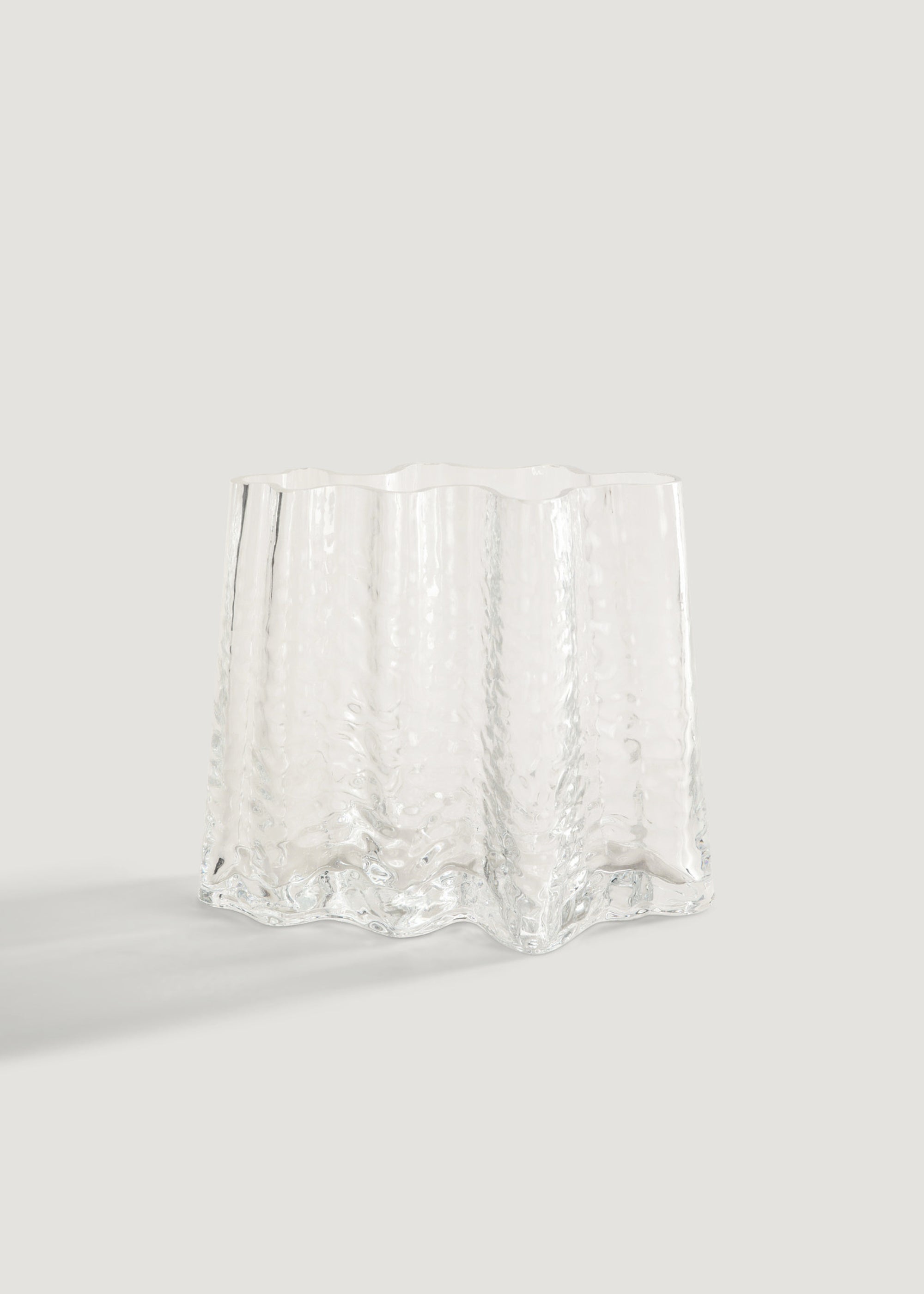 Cooee Design Small Gray Wide Glass Vase - 7.5 Inch Modern Home Decor for Flowers, Centerpieces & Tabletop Arrangements