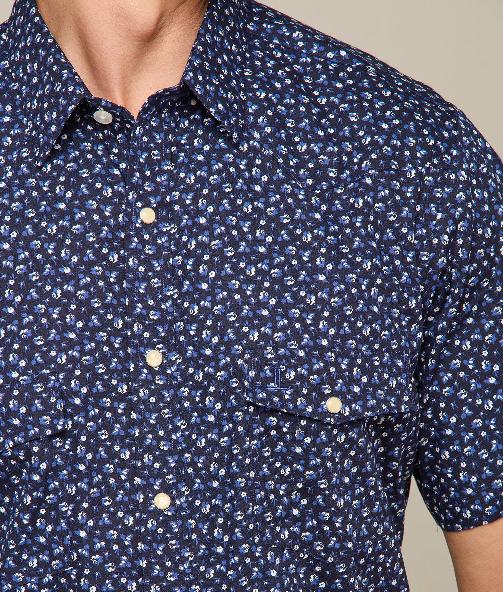 Austin Blue On Navy Floral Print Dress - Elegant Floral Summer Dress for Women, Perfect for Parties, Weddings & Date Nights