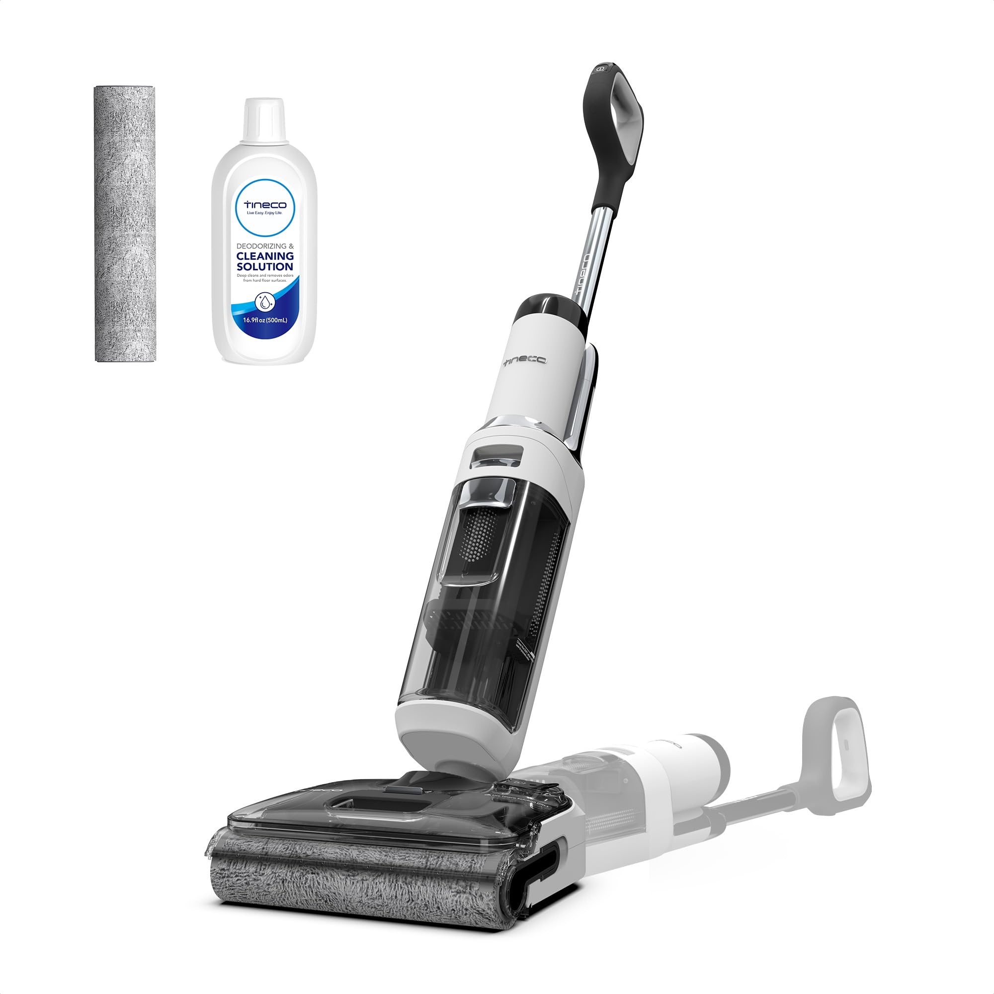 Tineco Floor ONE Stretch S6 Cordless Wet Dry Vacuum Cleaner | 180° Lay-Flat Smart Vacuum Mop | 40 Min Runtime | 158°F Flashdry Self-Cleaning | Dual-Sided Edge Cleaning | Lightweight Floor Cleaner for Hardwood, Tile & Pet Hair | Perfect for Home, Office & Quick Spill Cleanup