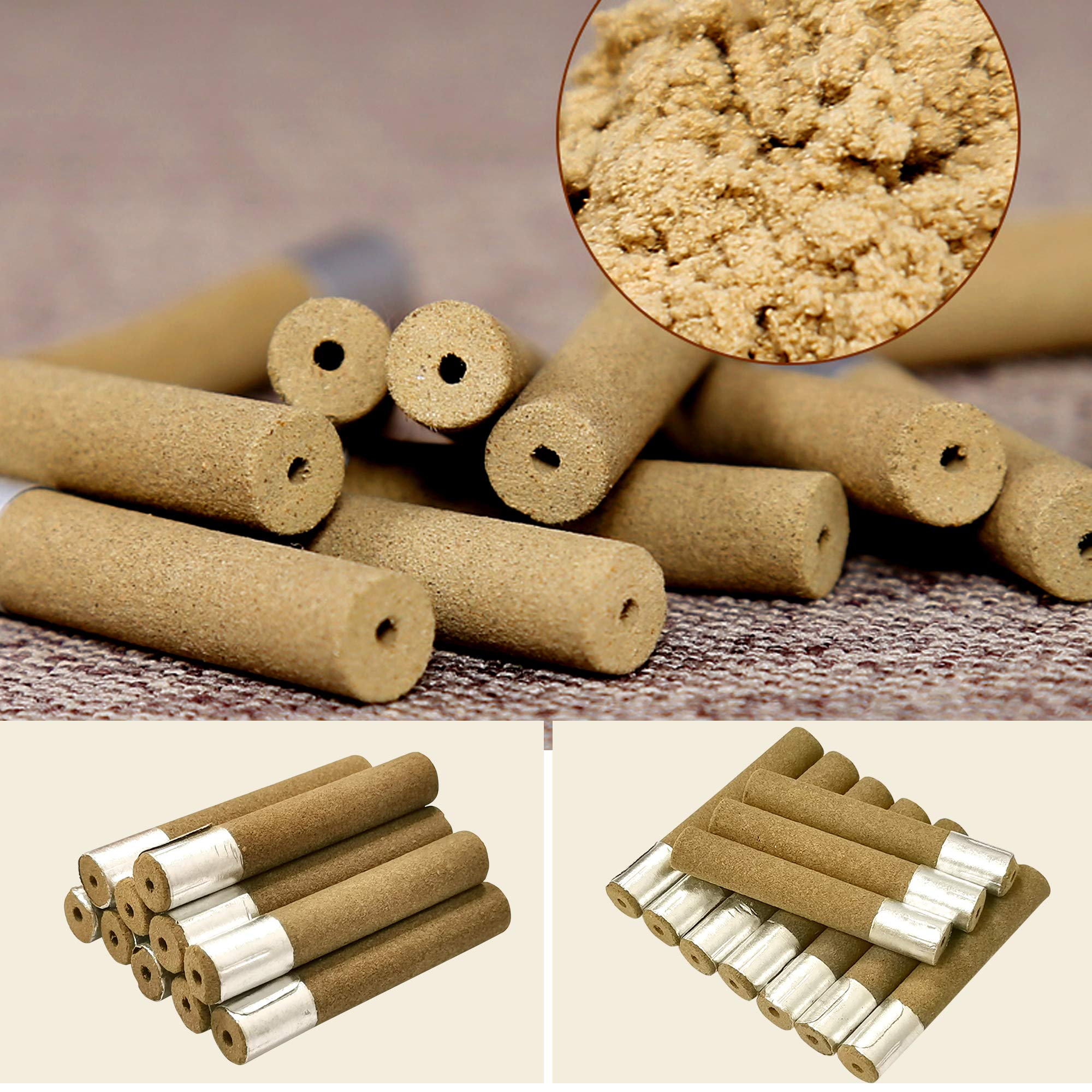 Premium 5-Year Aged Moxa Rolls for Moxibustion Therapy - 100% Pure Moxa Sticks with Cone Base for Pain Relief & Wellness (70 Rolls Pack) - Perfect for Acupuncture Clinics, Home Therapy & Self-Care