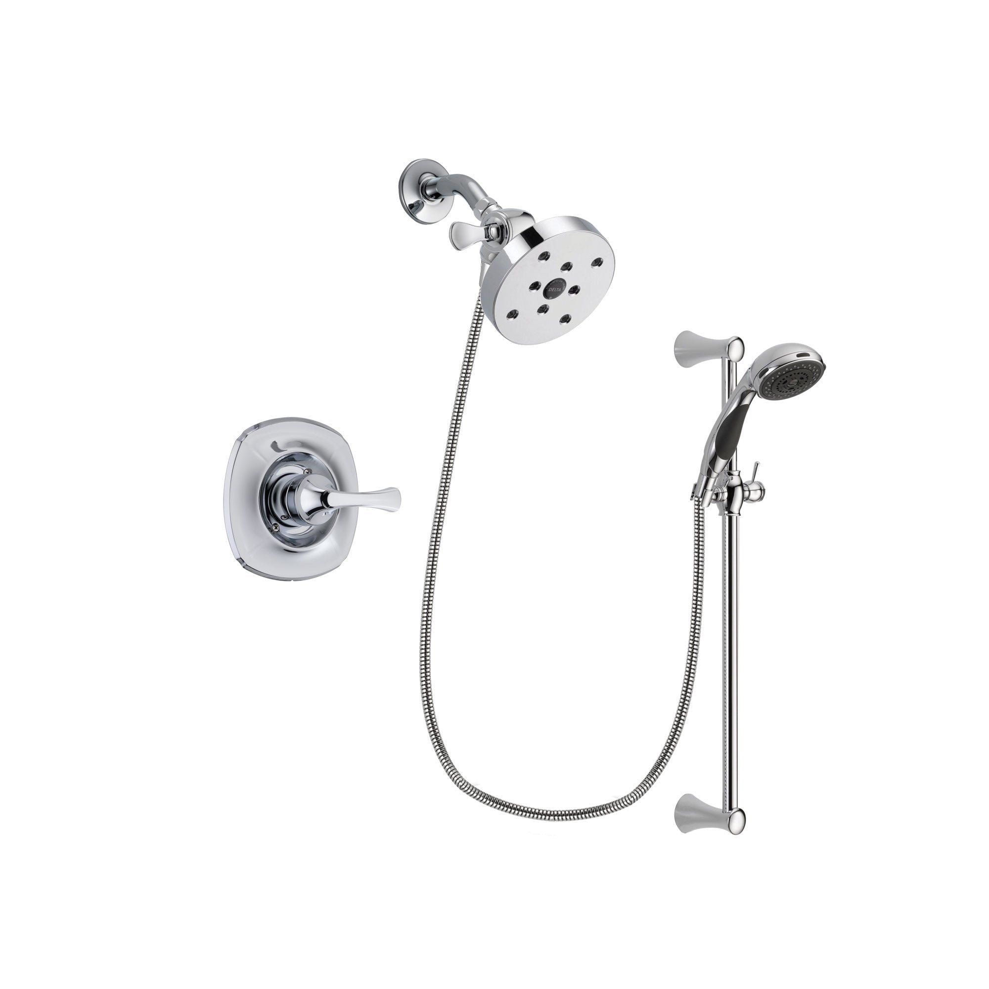 Delta Addison Chrome 3-Function Shower Faucet System with Rainfall Showerhead & Hand Shower - DSP0816V for Bathroom Renovation & Luxury Spa Experience