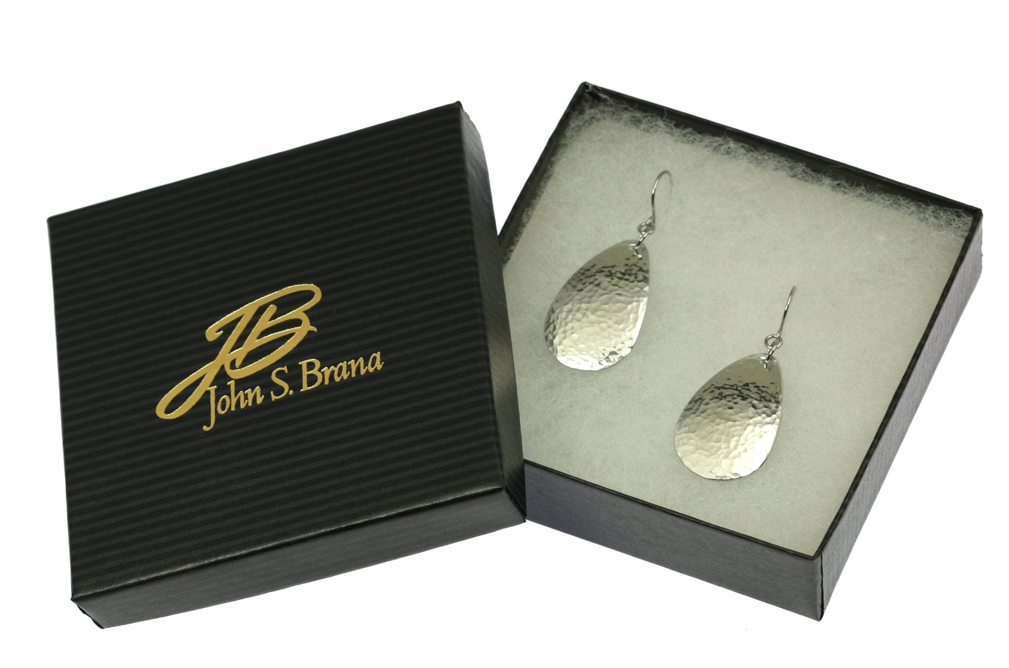Handmade Small Hammered Aluminum Tear Drop Earrings - Lightweight Dangle Earrings for Women - Boho Chic Jewelry for Casual Wear, Parties & Special Occasions