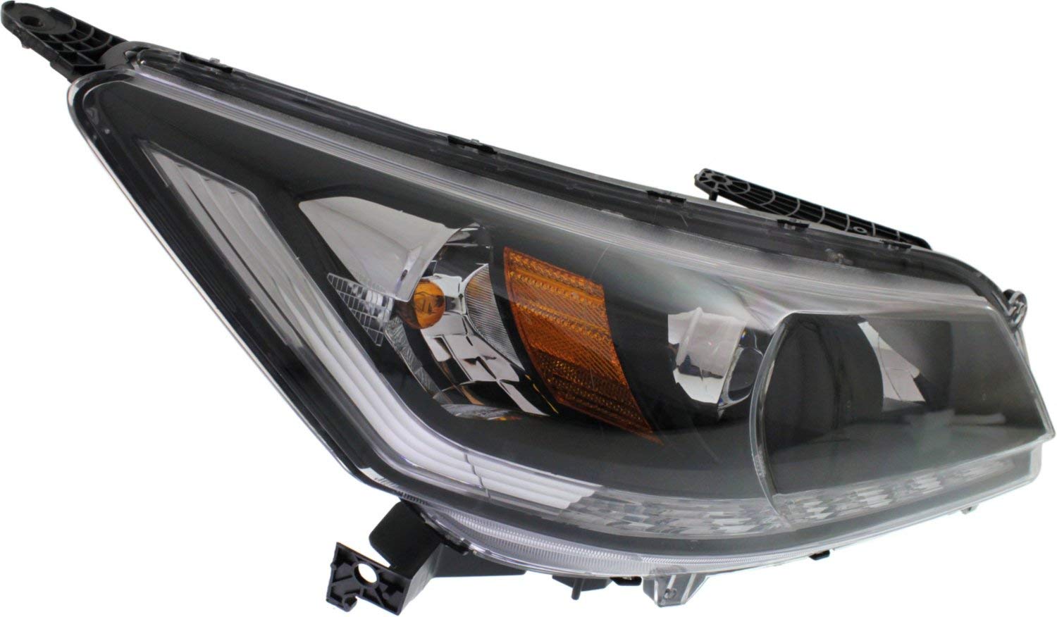 Honda Accord 2013-2015 Halogen Headlight Assembly - Driver & Passenger Side Replacement with Bulbs (Fits Sedan 6 Cyl EX-L & Touring Models) - Replaces OEM #33100T2AA21, 33100T2AA11, 33150T2AA21, 33150T2AA11 - Perfect for Night Driving & Enhanced Visibility