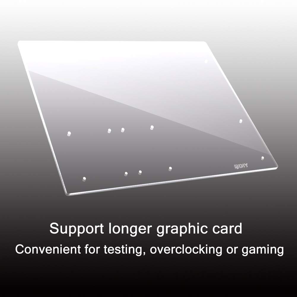 ATX Motherboard DIY Stand - Clear Acrylic Open Frame Computer Case Base for Custom PC Builds | Perfect for Gaming Rigs, Workstations & Tech Showcases