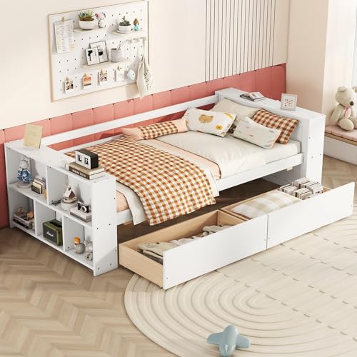 White With Shelf & Drawers