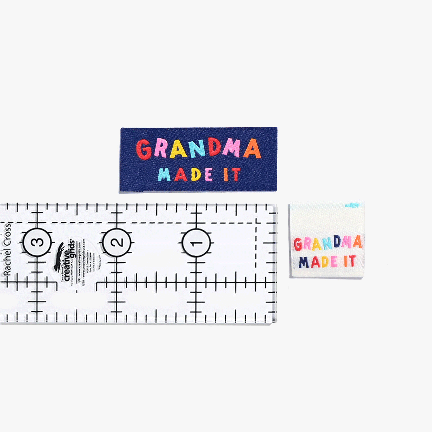 Kylie and the Machine - 6 Pack Sew-In Clothing Labels - Handmade by Grandma - 'Grandma Made It' & 'Grandma Loves You' Designs - Perfect for DIY Crafts, Baby Clothes & Personalized Gifts